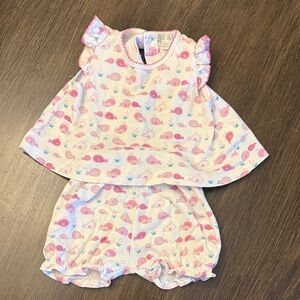 Kissy Kissy Pink Whale Print Baby Dress and Bloomers